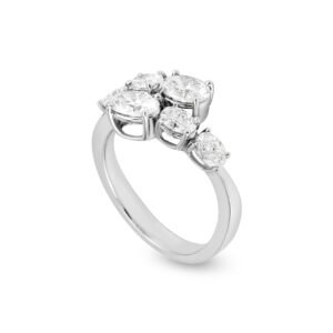 18k white gold oval diamond ring