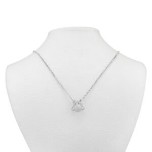 18k white gold diamond pendant