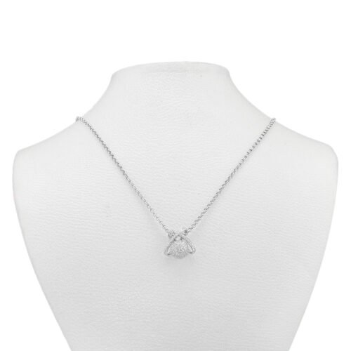 18k white gold diamond pendant