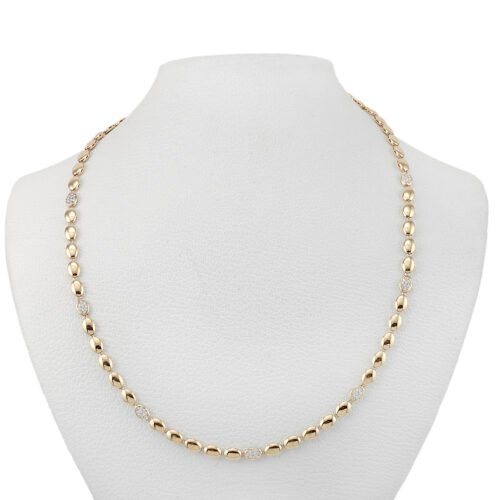 18k yellow gold diamond necklace