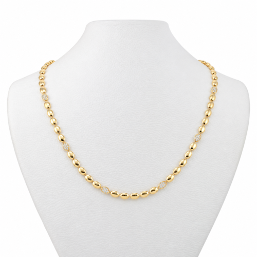 18k yellow gold diamond necklace