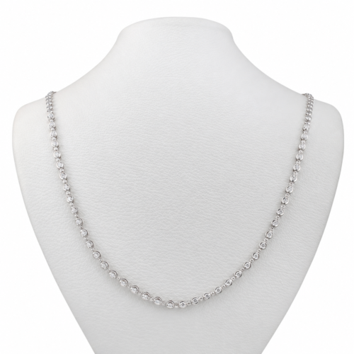 18k white gold diamond necklace