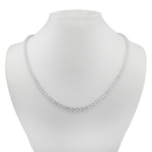 18k white gold diamond necklace
