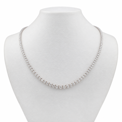 18k white gold diamond necklace