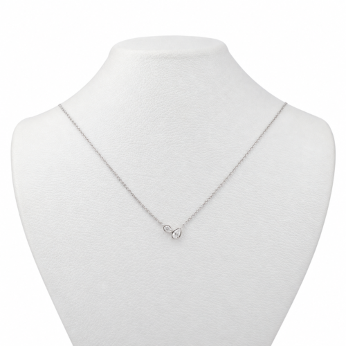 18k white gold diamond necklace