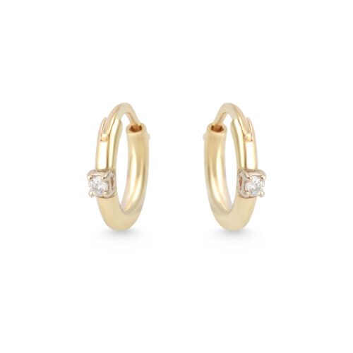 18k yellow gold diamond earrings