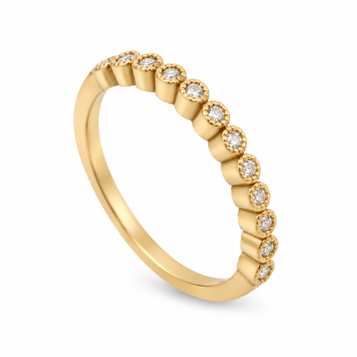 yellow gold diamond band